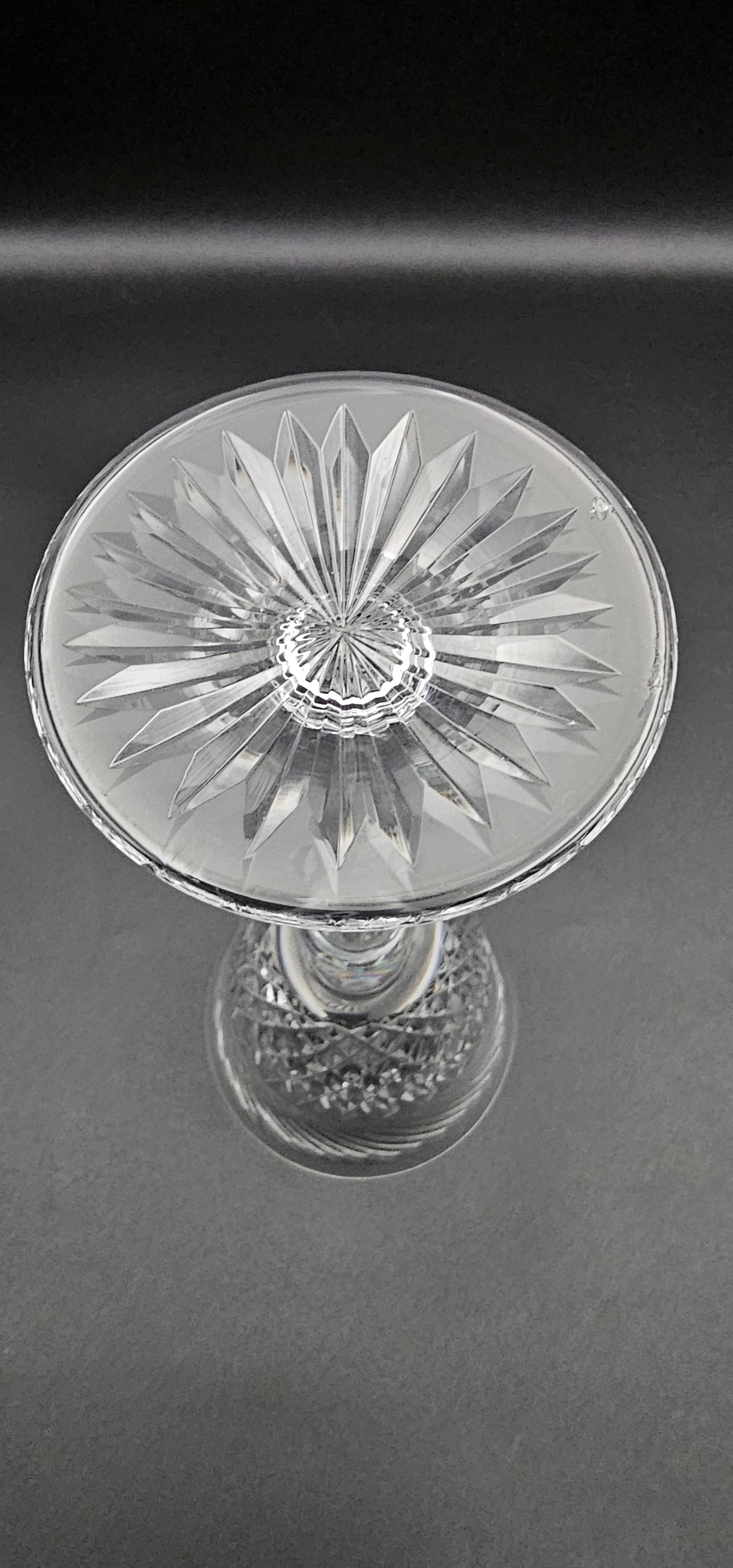 Set of 5 Large Crystal Wine Glasses 250ml 21cm tall