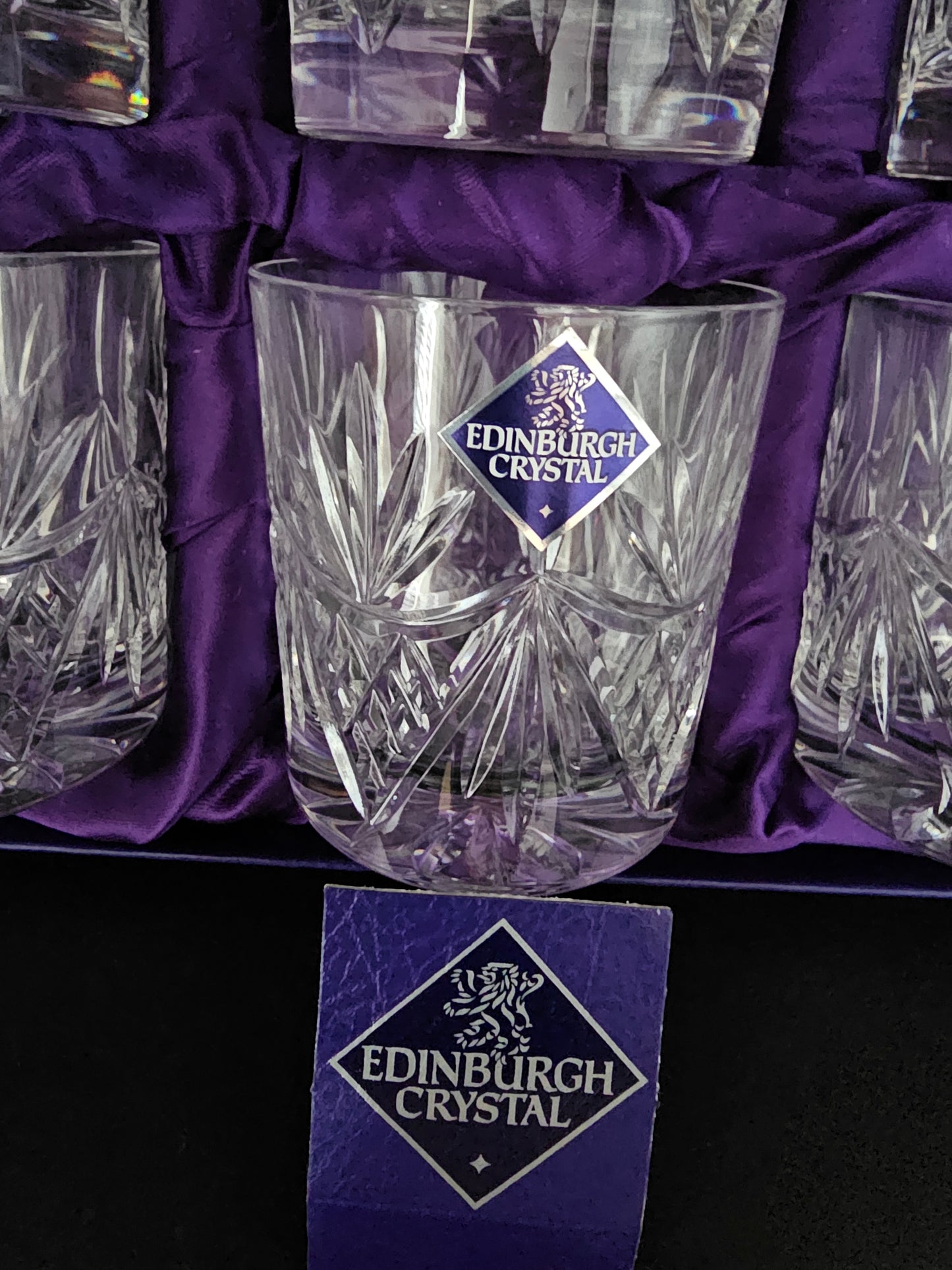 Set of 6 Edinburgh Crystal Tumblers. 7oz Beauly Pattern.