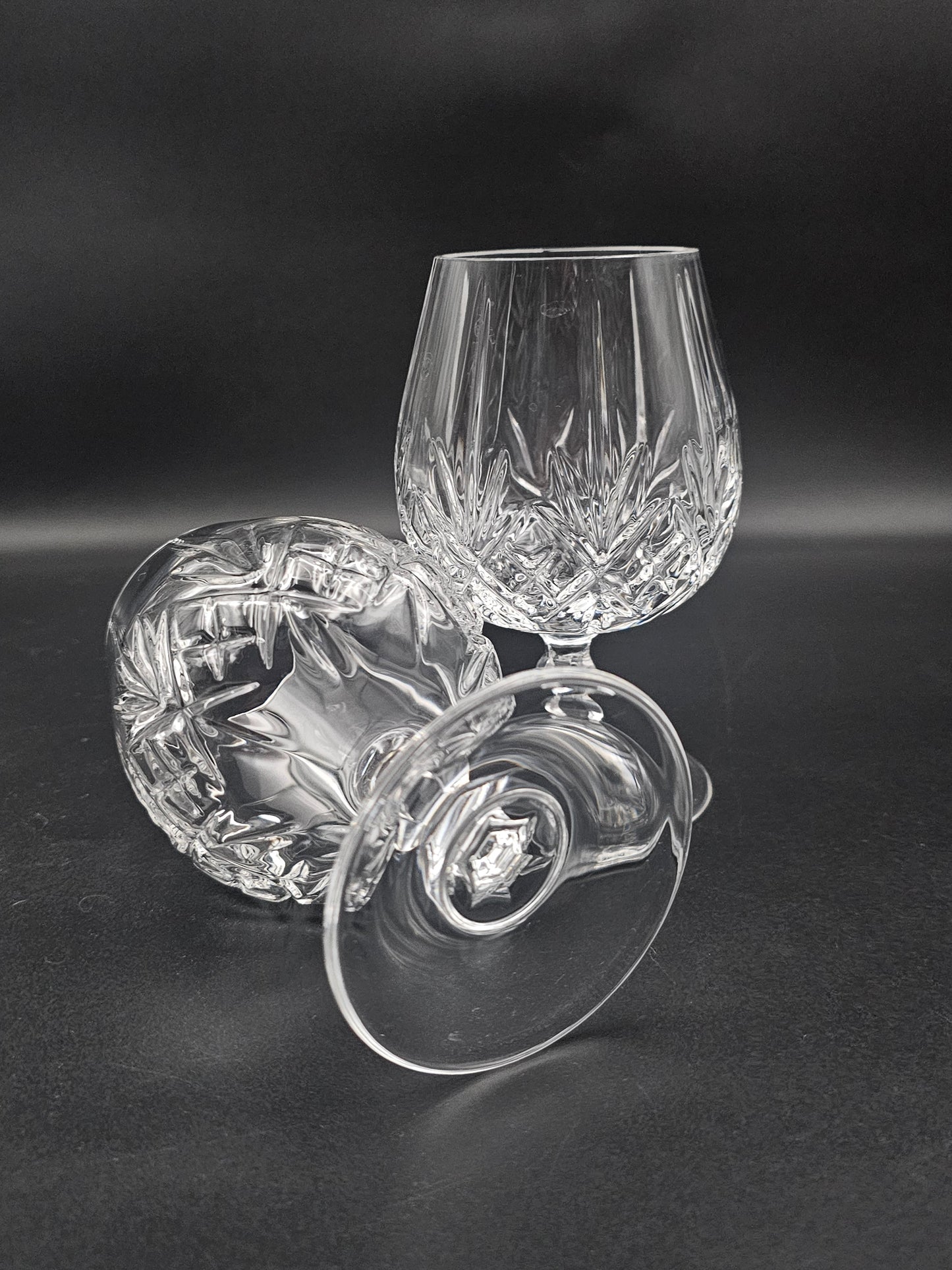 Pair of Crystal Brandy Glasses 12oz