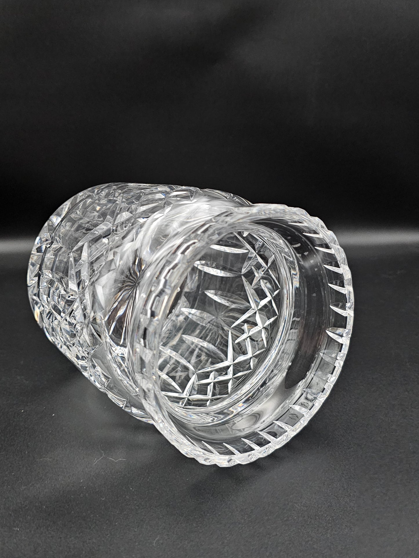 Waterford lismore pattern crystal lidded biscuit jar