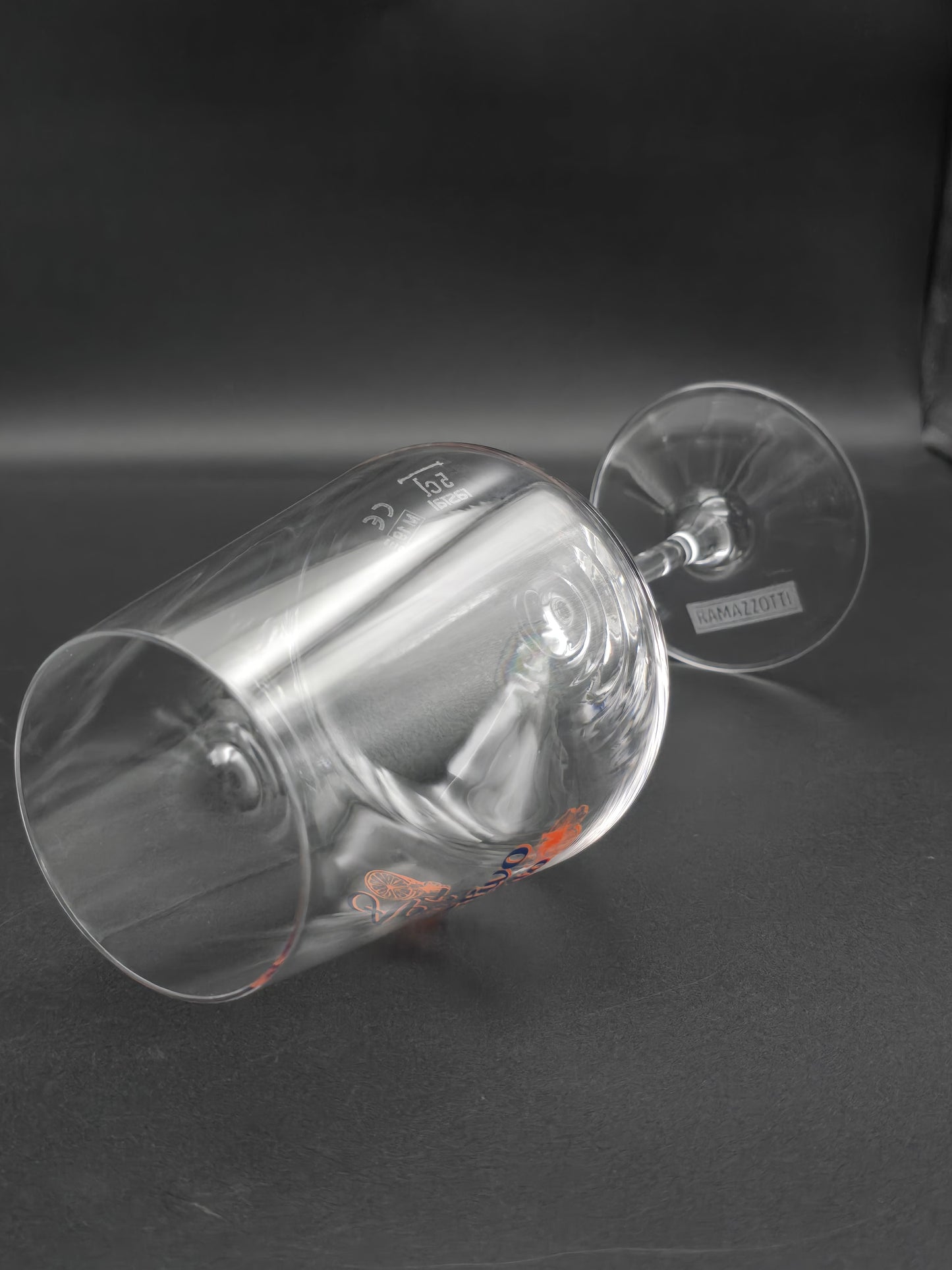 Set of 6 Ramazzotti Aperitivo Rosato Crystal Glasses. 550ml 22.5cm tall.