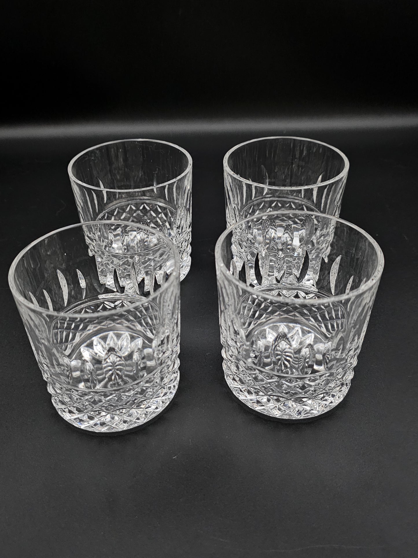 Set of 4 Crystal Tumblers, ideal for Whisky, Gin, Vodka, Water, Juice. 9oz