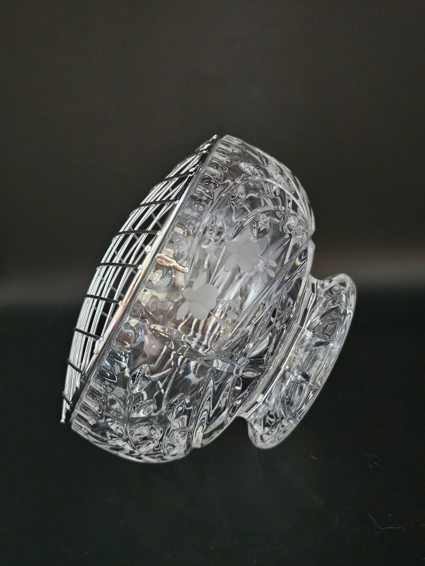 Crystal Rose Bowl by Honour Crystal 6"