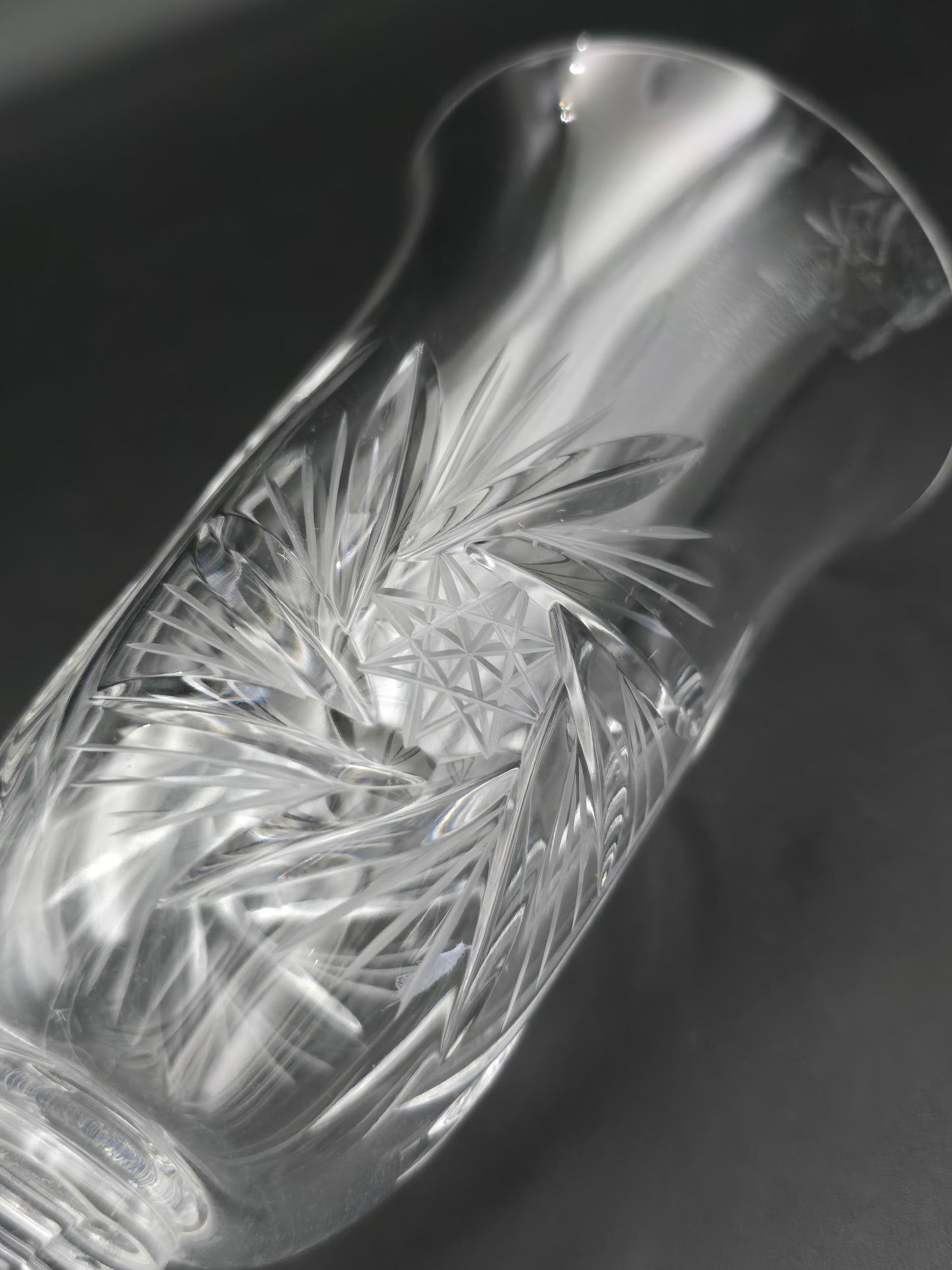 Set of 4 Bohemian Crystal Champagne Flutes | Czechoslovakia Cut Crystal | Wedding Toast Glasses | 200ml | Vintage Czech Glass