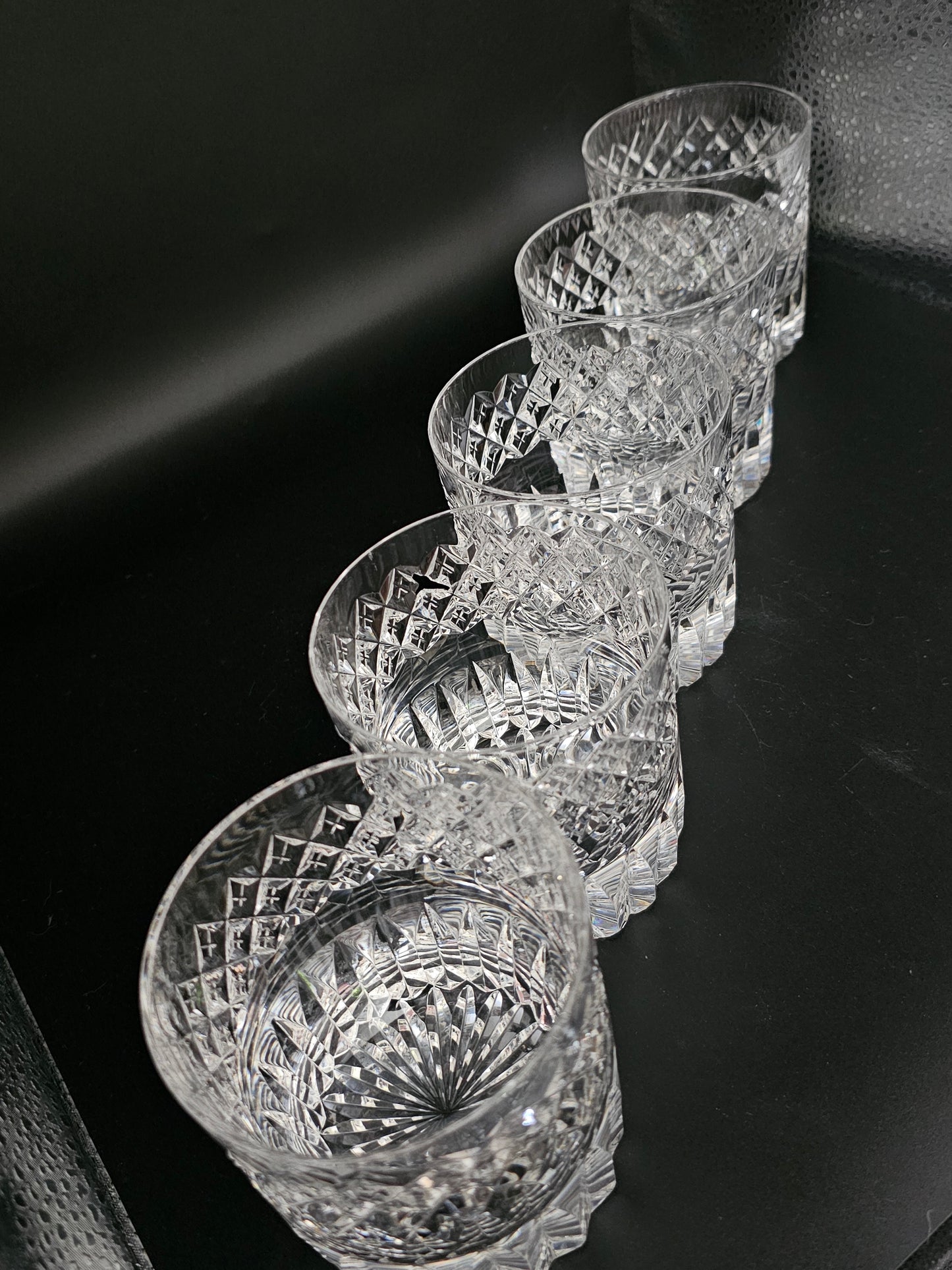 Beautiful set of 5 Crystal Tumblers. 8oz