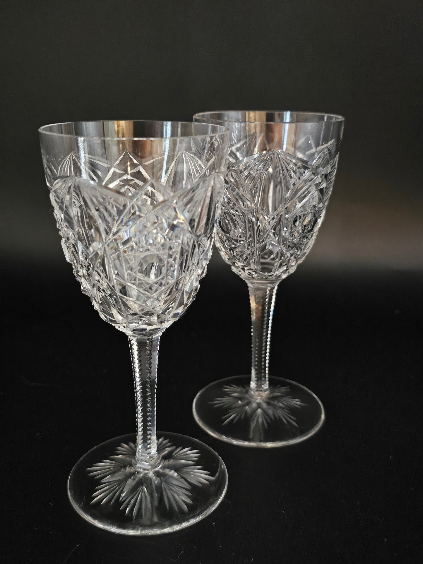 Stunning pair of Baccarat Lagny Pattern Crystal Port glasses. 125ml