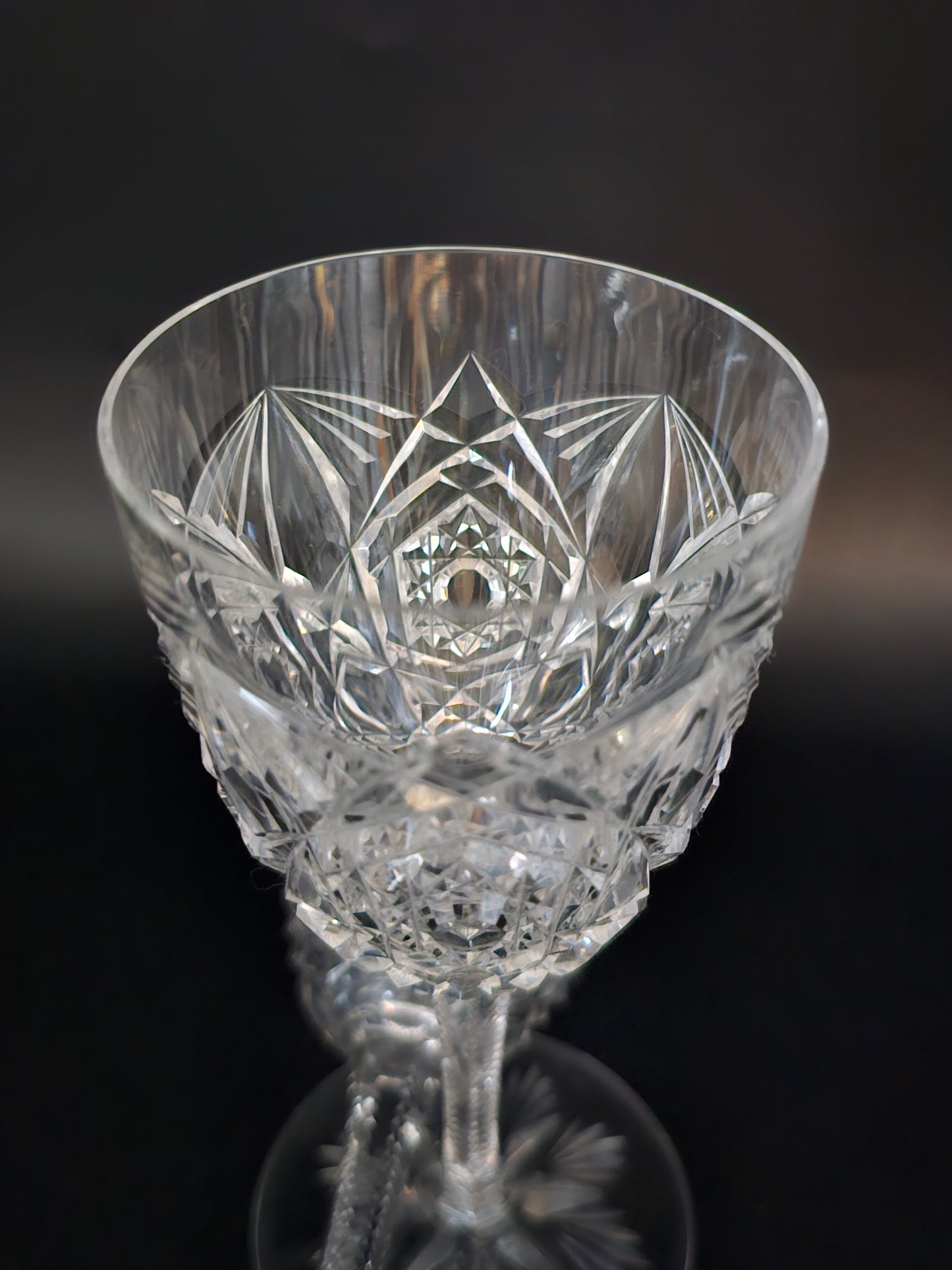 Stunning pair of Baccarat Lagny Pattern Crystal Port glasses. 125ml