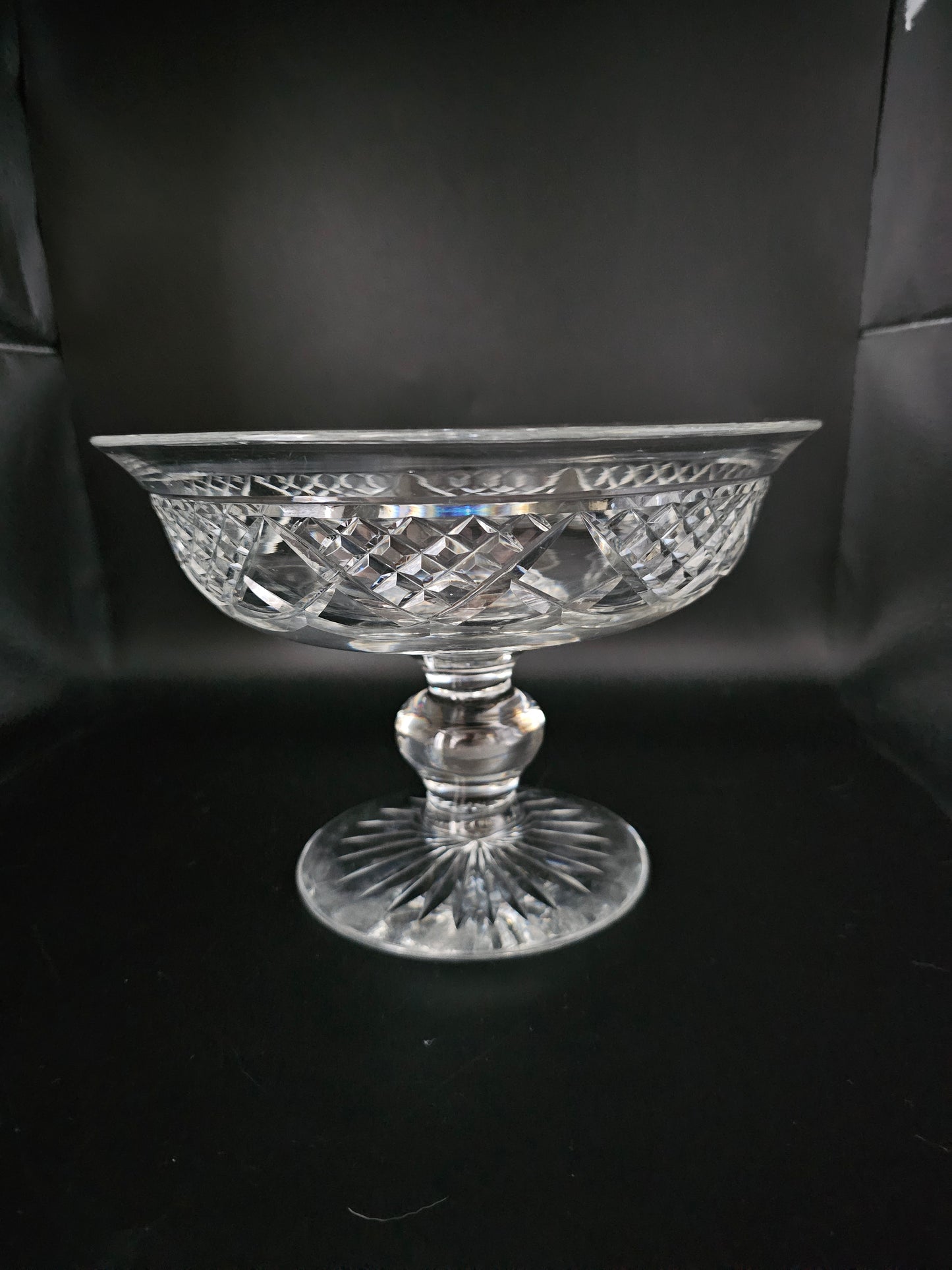 Vintage Crystal Footed Pedestal Bowl. 8.5"