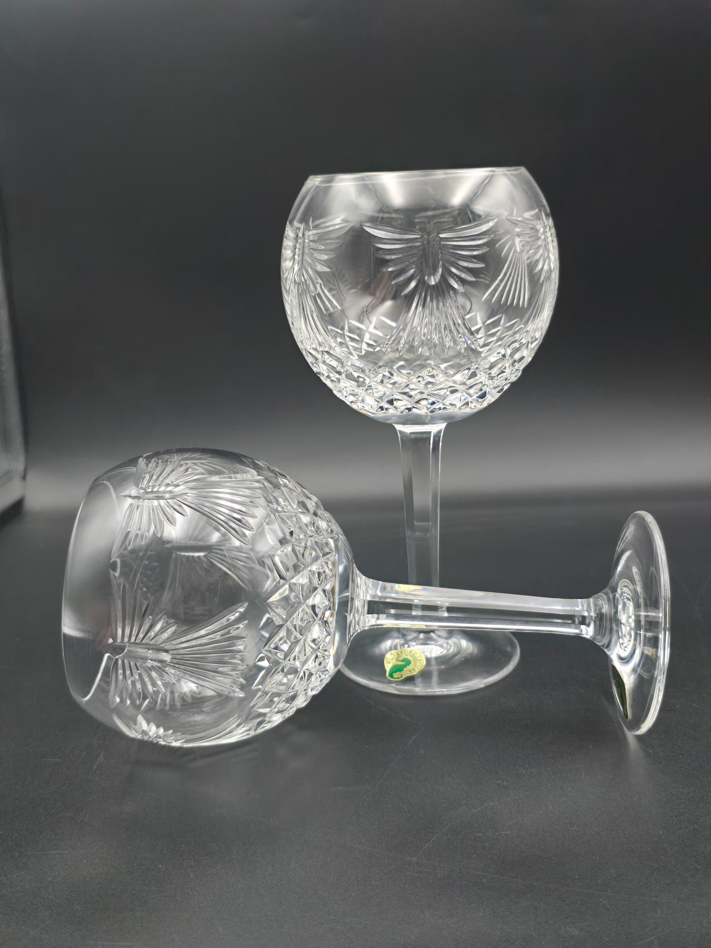 Waterford Crystal The Millennium Collection Toasting Goblets Pair. Fifth Toast - Peace. Boxed