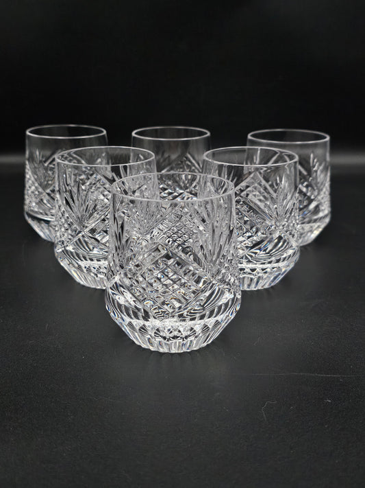 Set of 6 Fantastic Tyrone Irish Crystal Slieve Donard pattern tumbler glasses 200ml