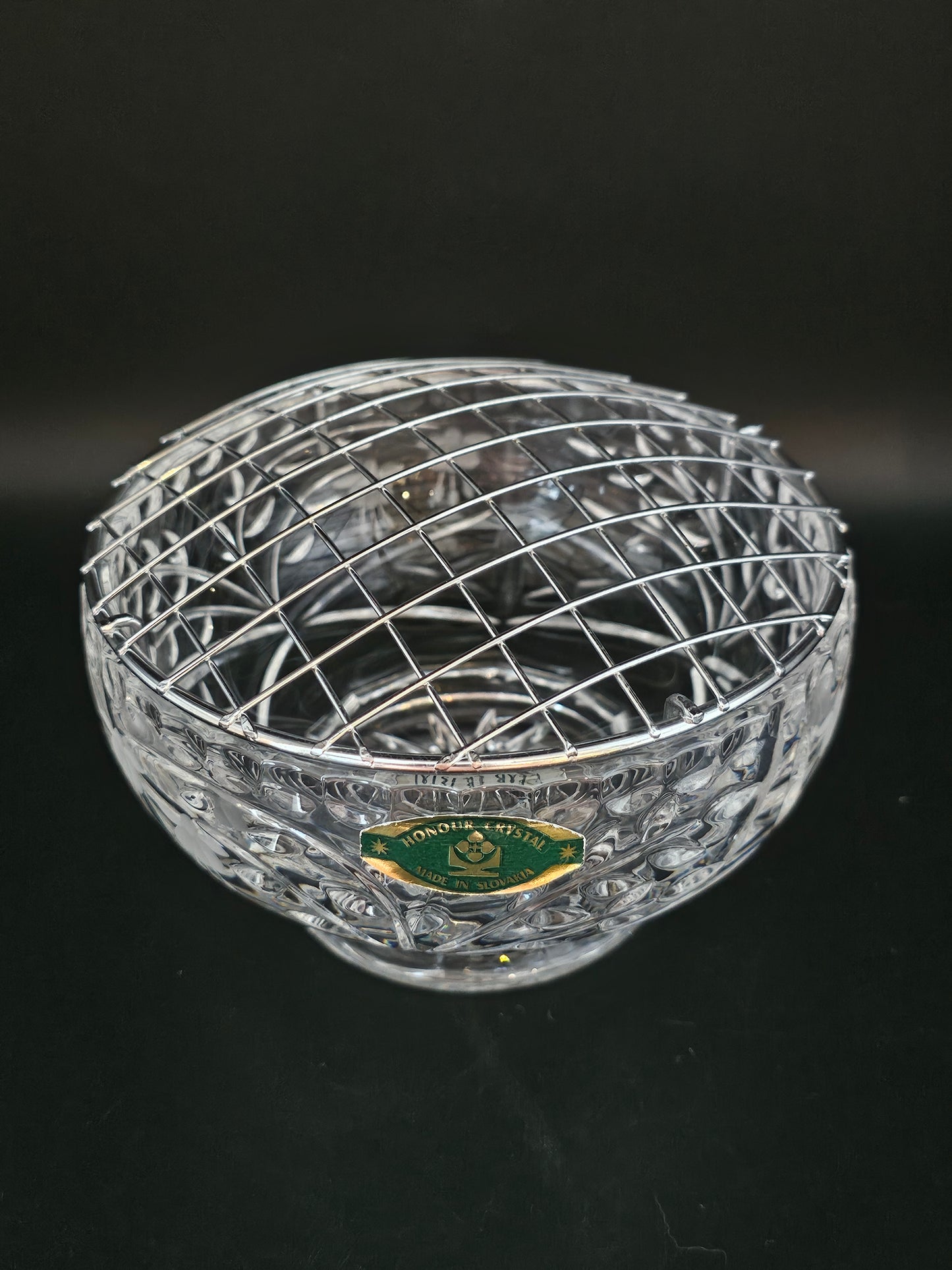 Crystal Rose Bowl by Honour Crystal 6"