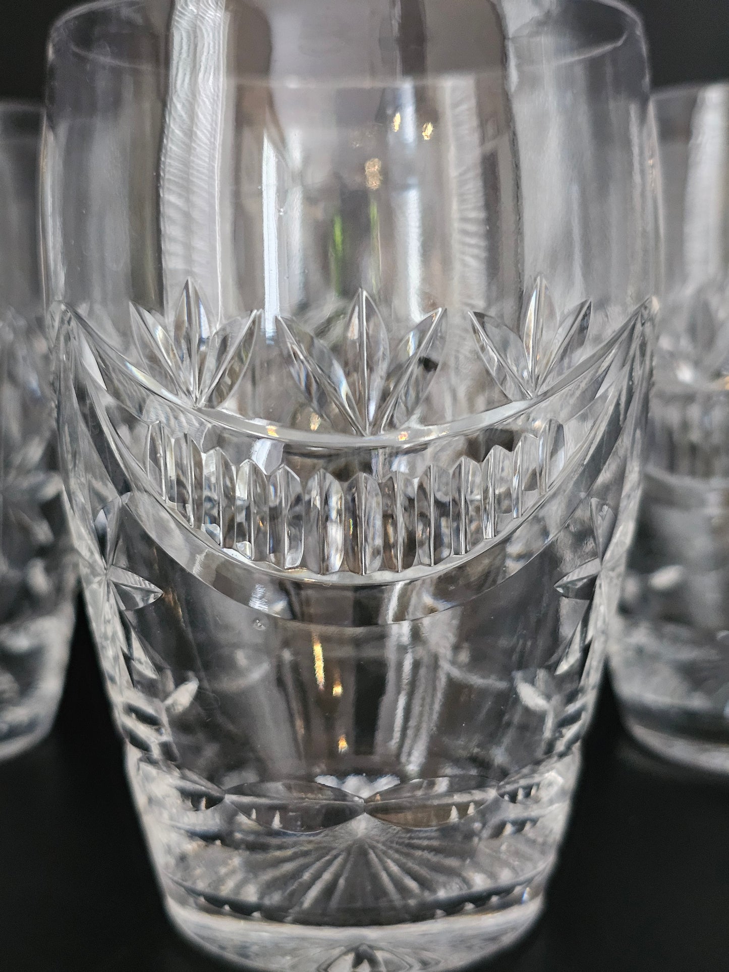 Set of 4 Vintage Crystal Tumbler glasses 350ml