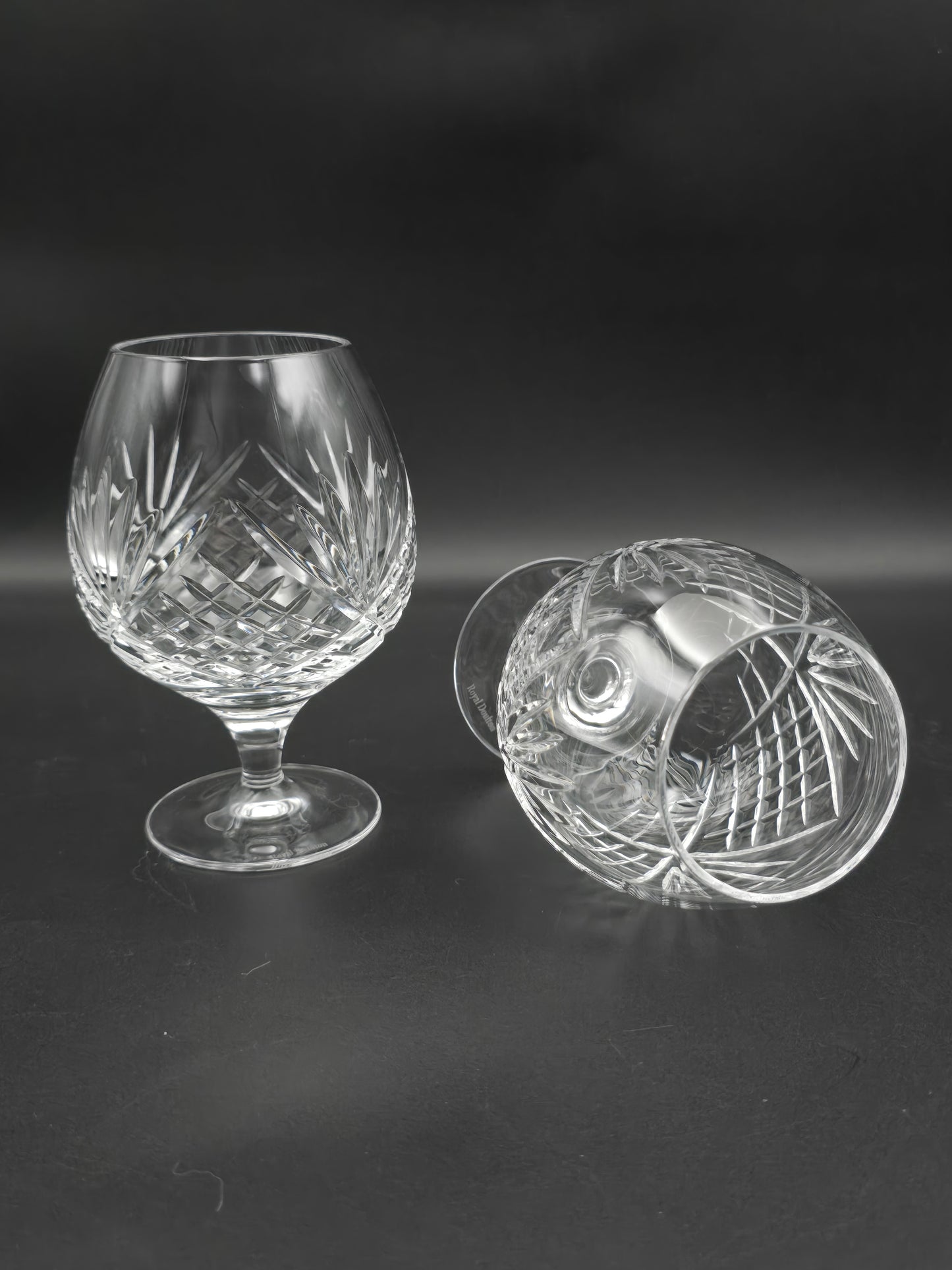 Pair of large Royal Doulton Westminster pattern Brandy Glasses 13oz