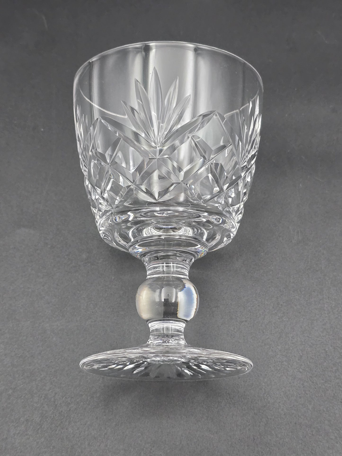 Set of 4 Stuart Crystal Ludlow Pattern Small Crystal wine glasses. 175ml