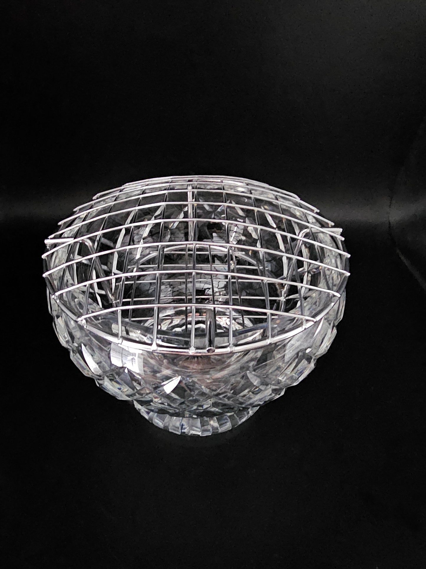 Stunning Vintage Crystal Rose Bud posy bowl. 15cm