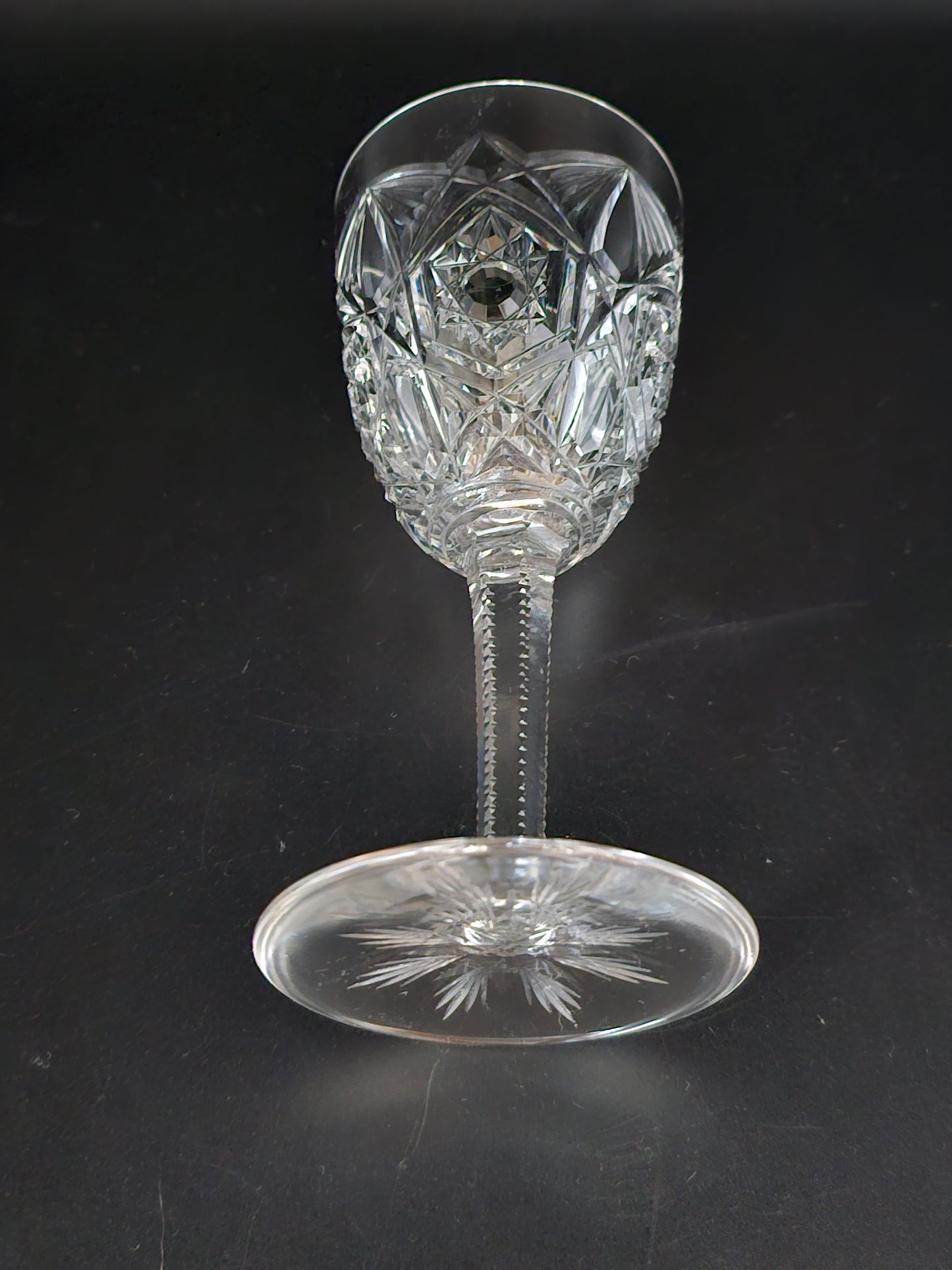 Baccarat Crystal Lagny Pattern, set of 6 Crystal Sherry glasses 150ml