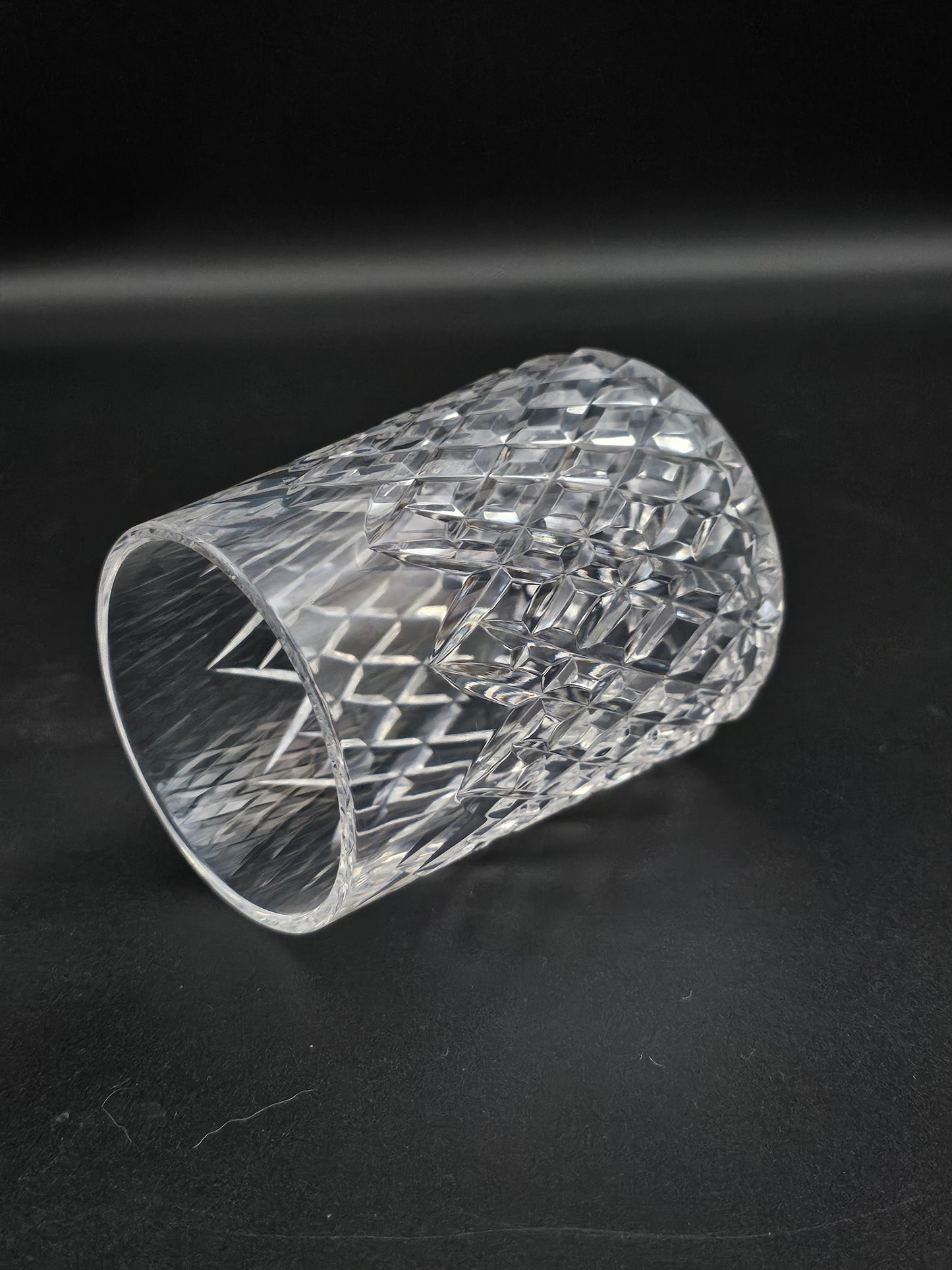 Set of 4 Cut Crystal Tumblers Tyrone Sperrins Pattern 225ml