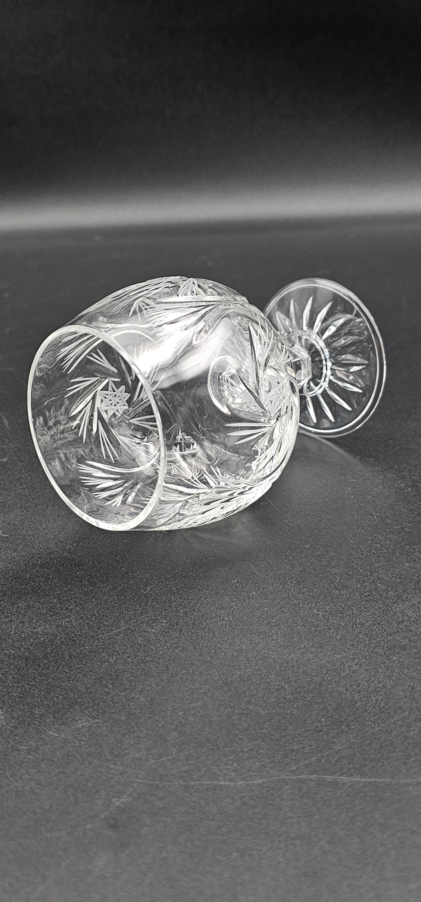 Set of 6 brandy or Cognac Crystal glasses 7oz