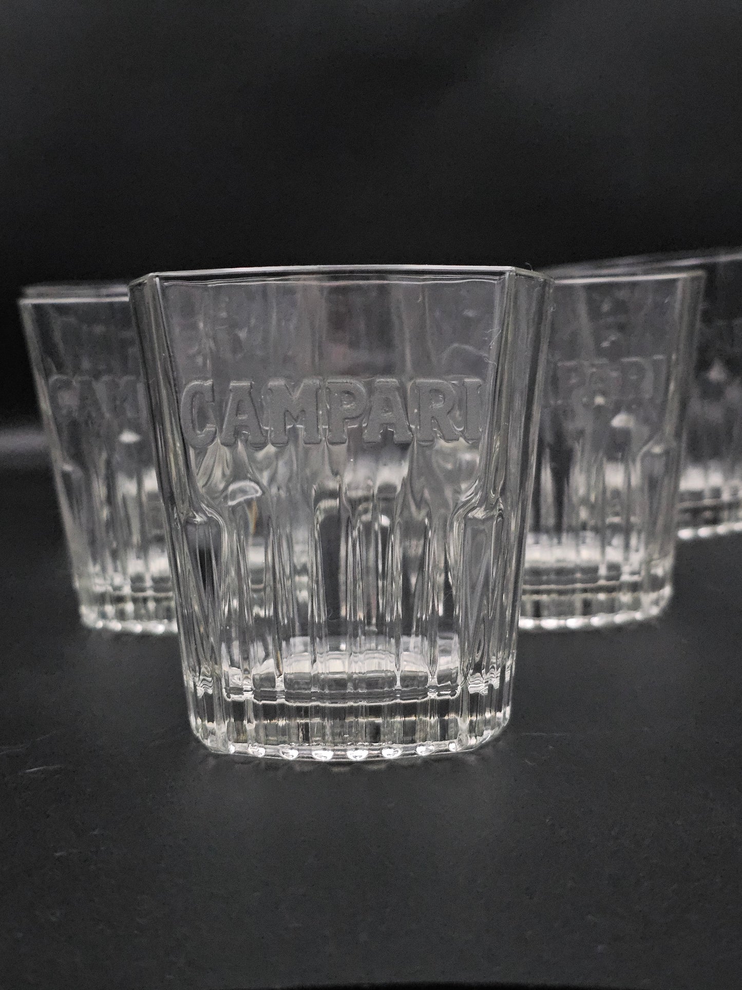 Campari Embossed Tumblers for Campari, Negroni or Gin & Tonic 350ml 13fl oz. Boxed set of 6