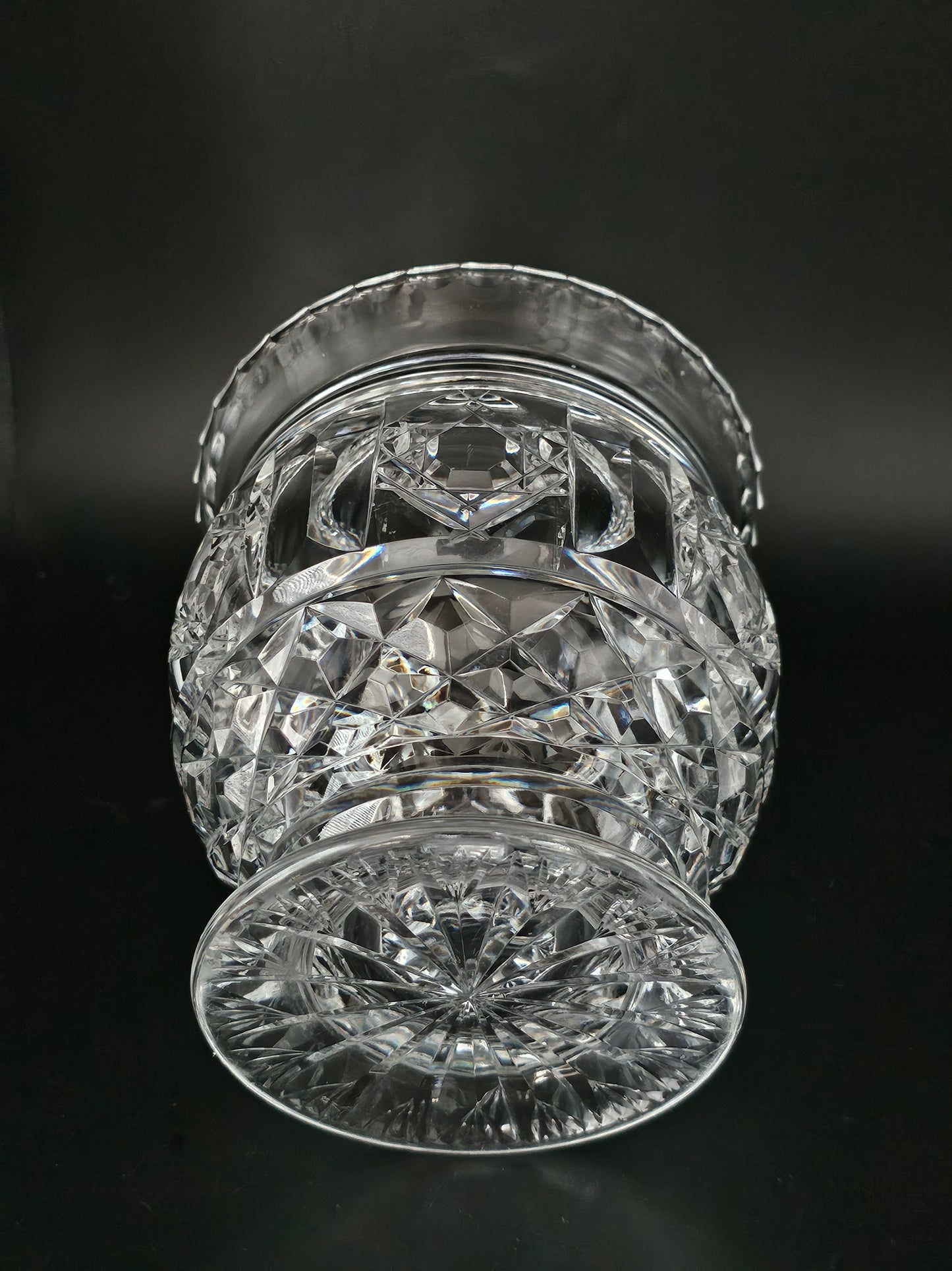 Vintage Crystal Lidded Jar for sweets or biscuits