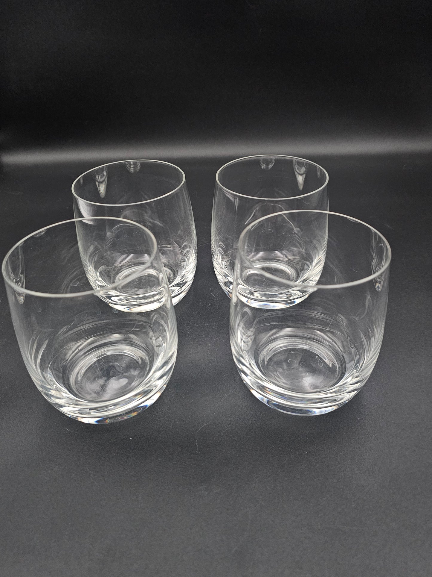 Set of 4 Plain Crystal Tumblers 13oz / 375ml