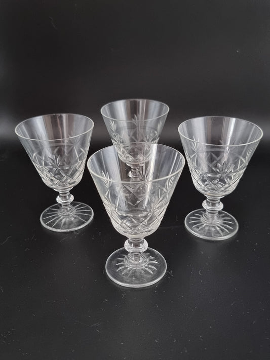 Vintage crystal Glass SherryGlasses