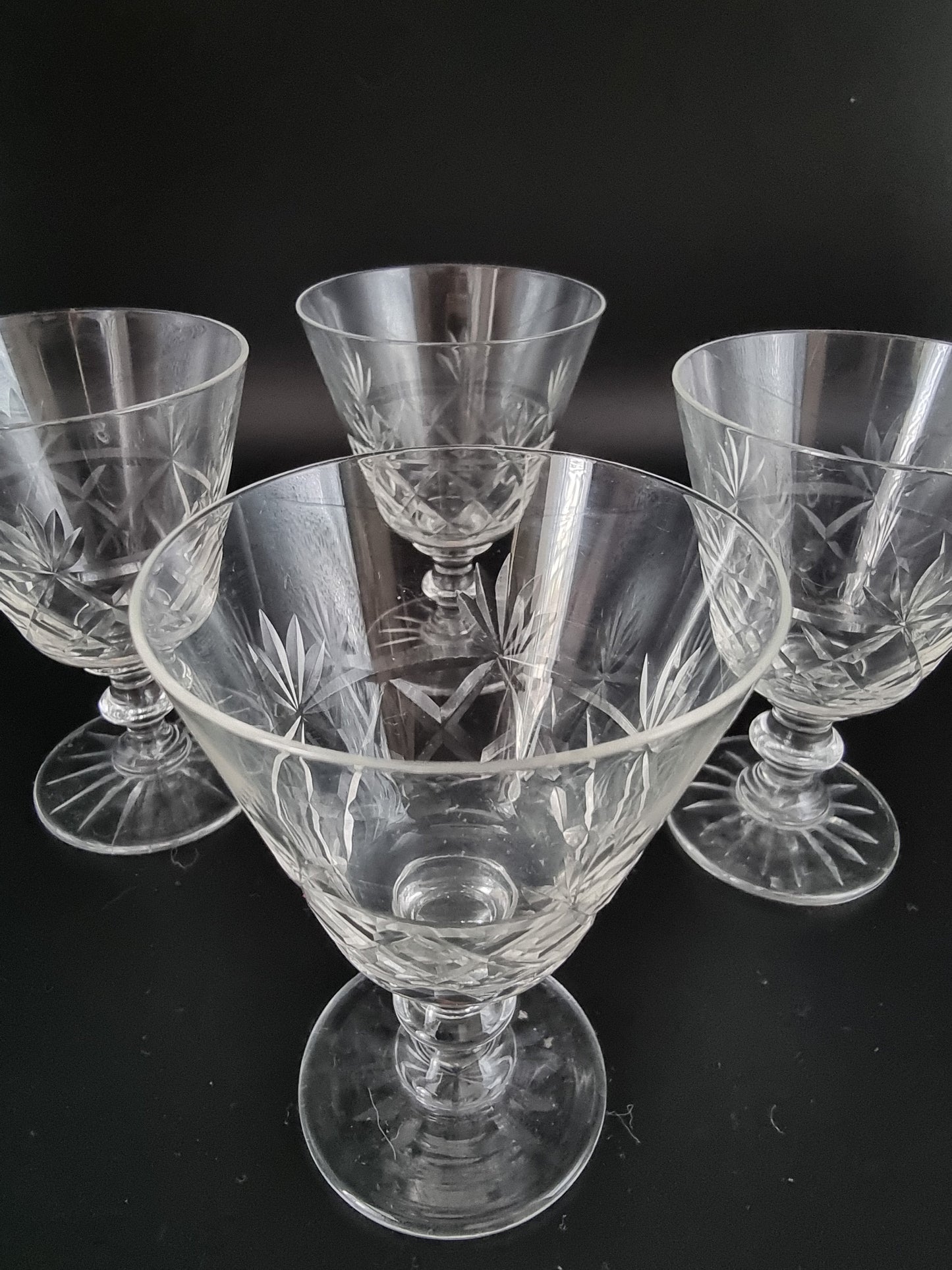 Vintage crystal Glass SherryGlasses