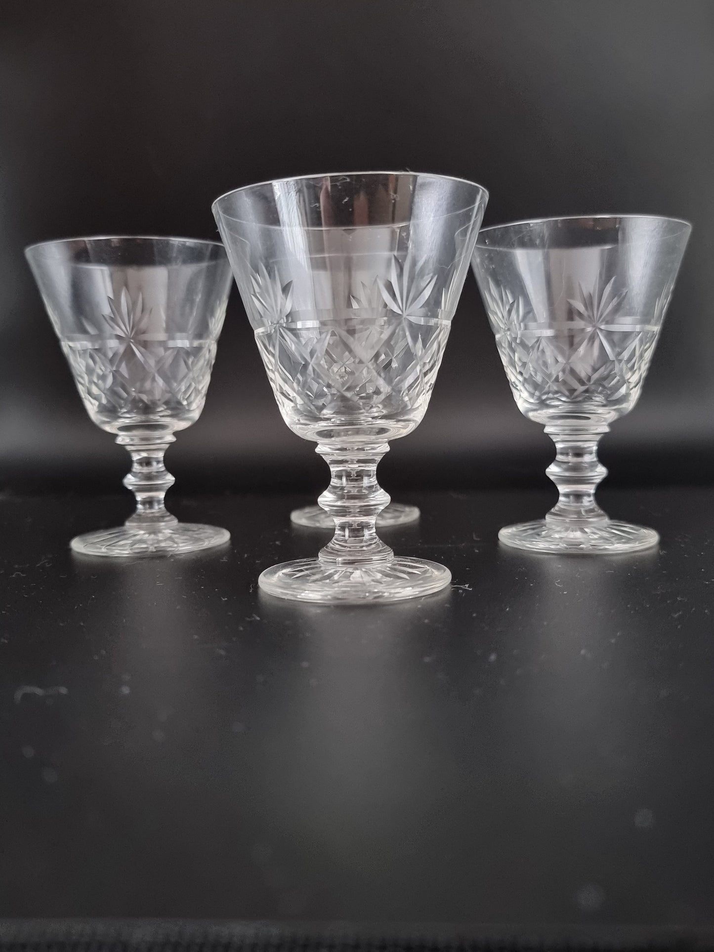 Vintage crystal Glass SherryGlasses