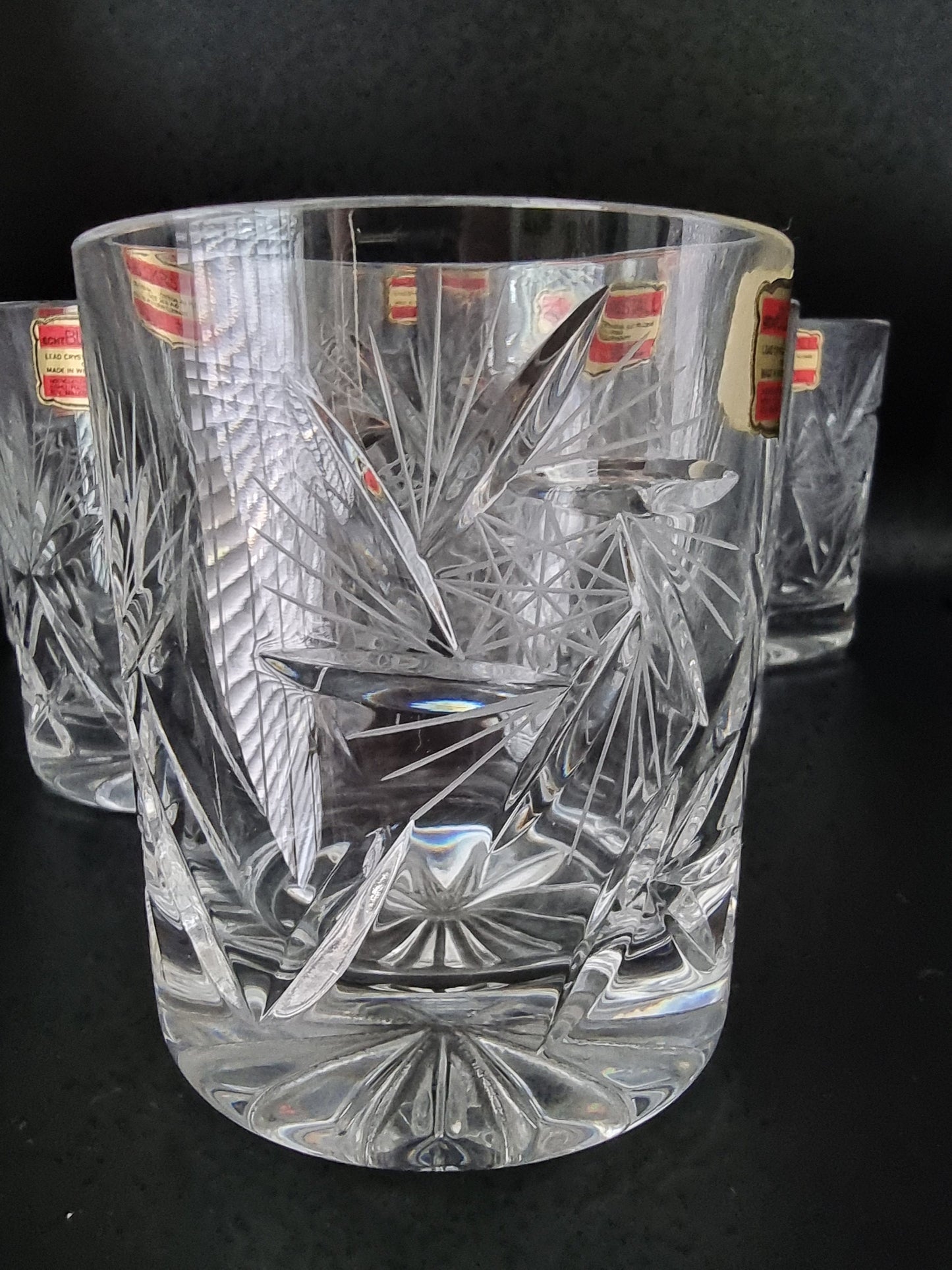 Lovely Set of 6 vintage Crystal Glass Tumblers