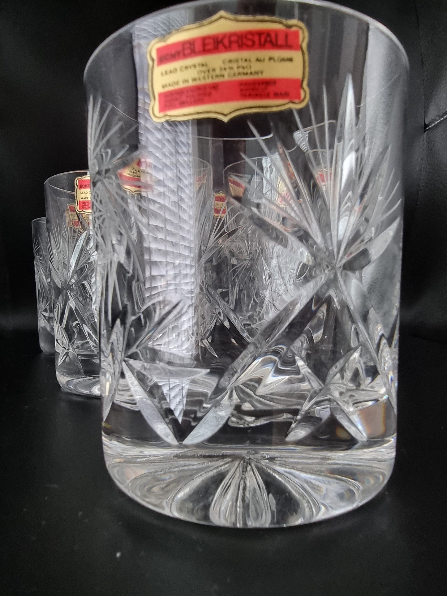 Lovely Set of 6 vintage Crystal Glass Tumblers