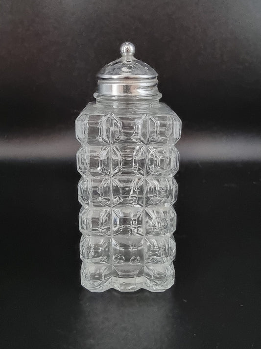 Vintage textured glass sugar shaker