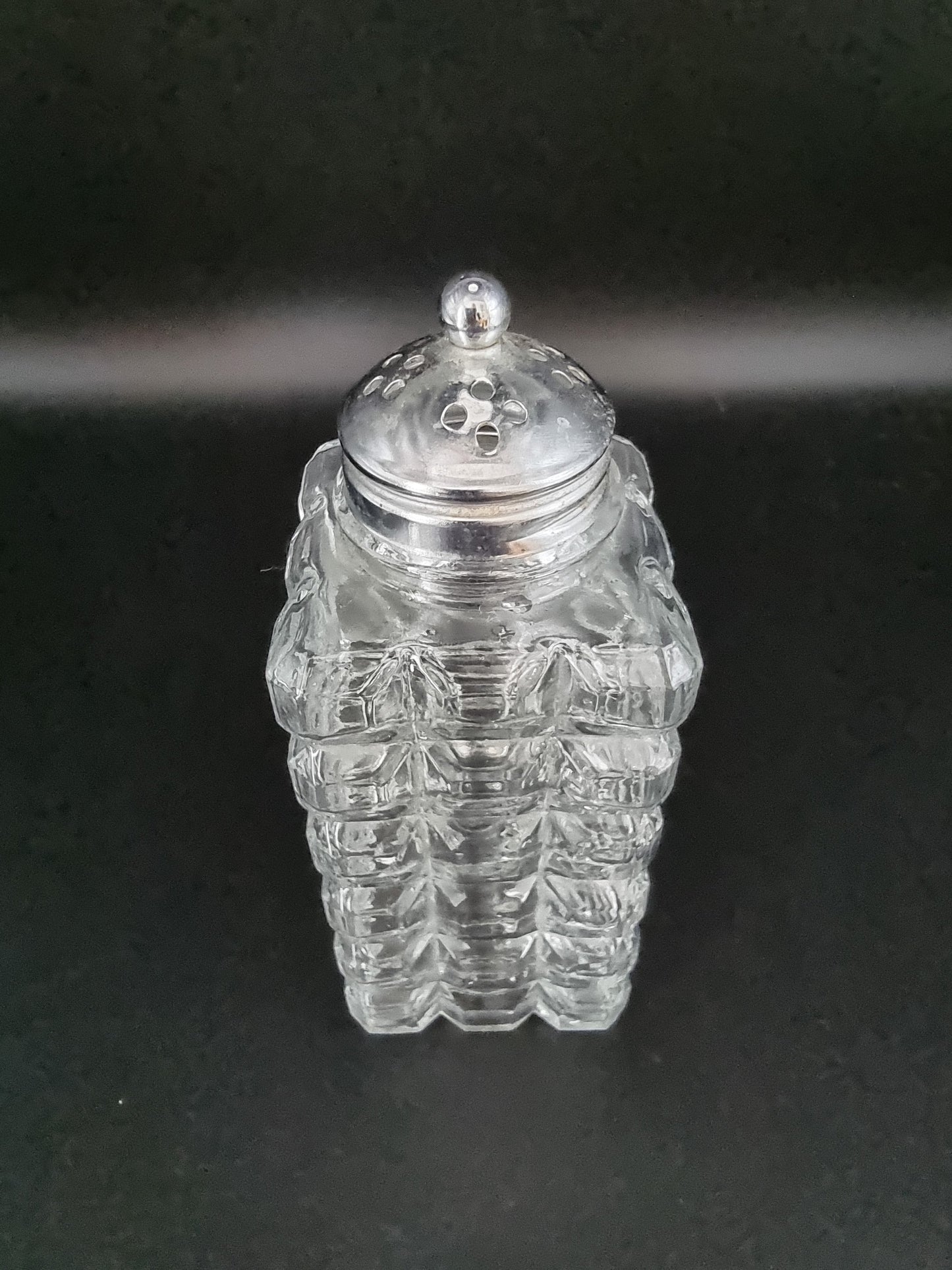 Vintage textured glass sugar shaker