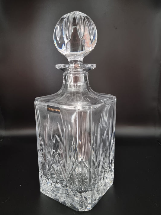 Vintage Thomas Webb Romeo Square Crystal Decanter