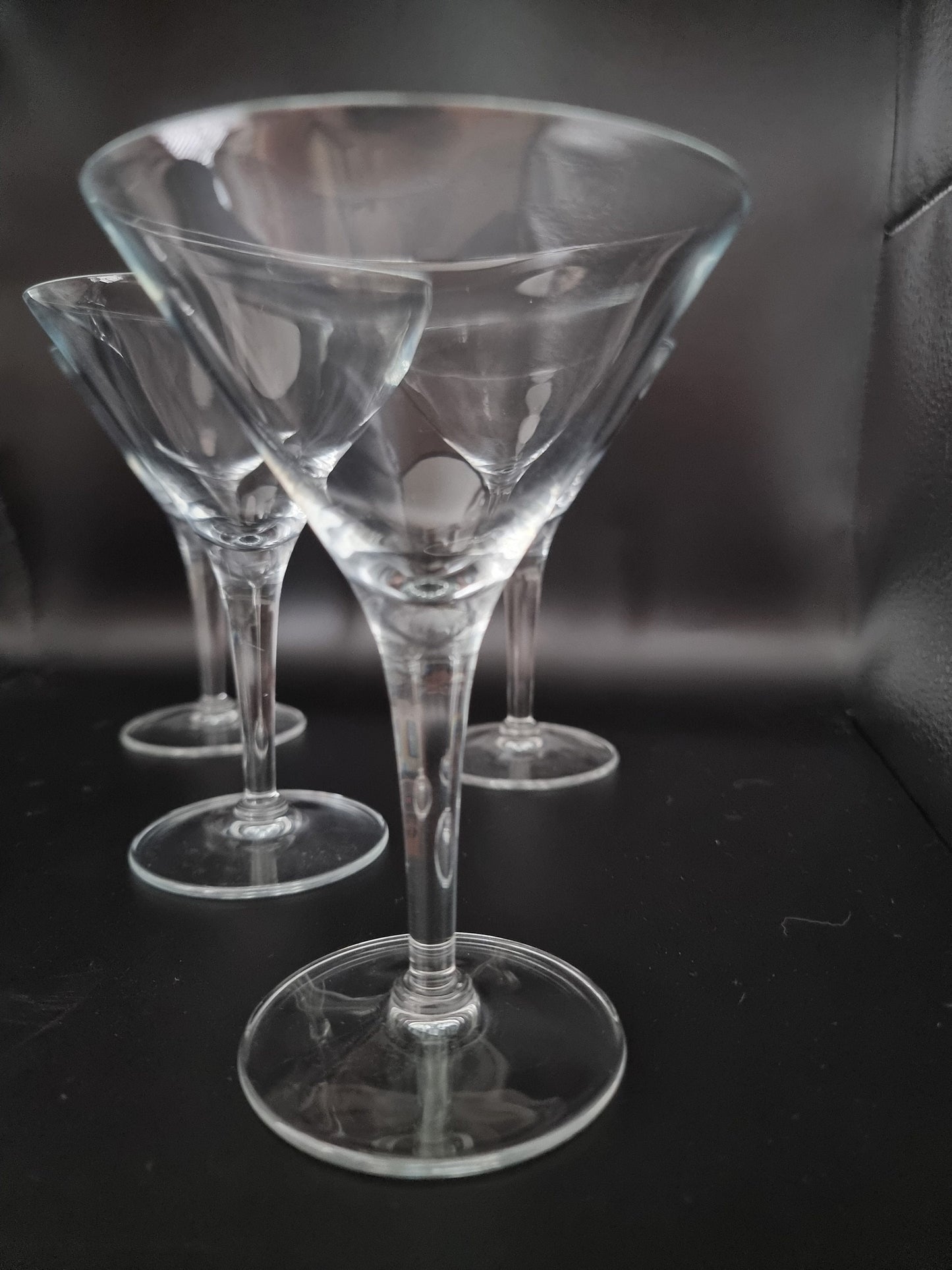 Beautiful Vintage set of 5 Crystal cocktail glasses