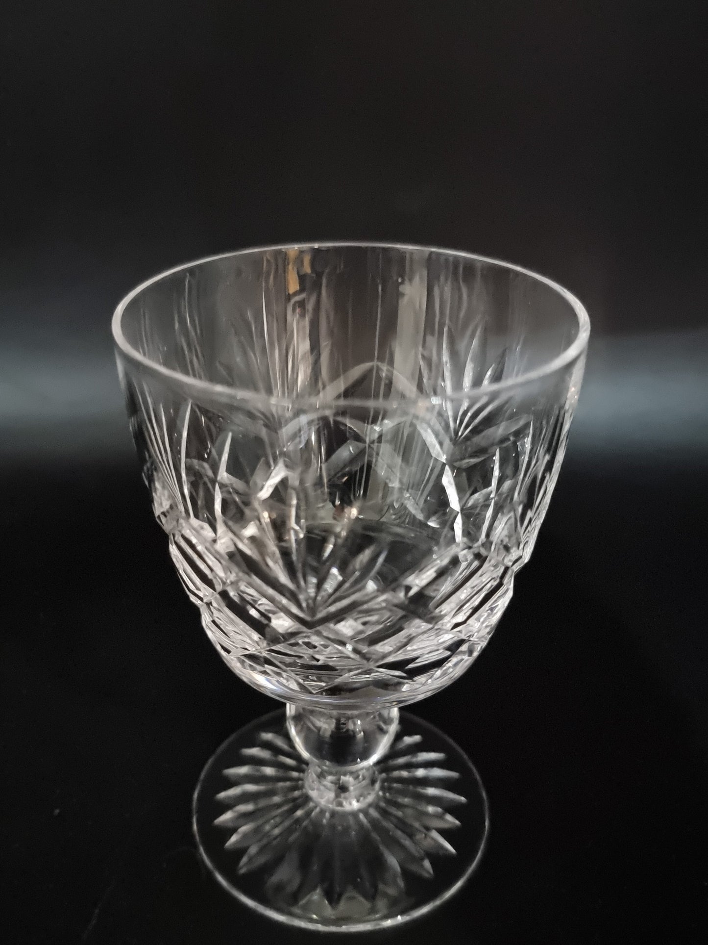 Stunning vintage set of 6 Stuart Crystal small Wine Glasses. Ludlow Pattern. 175ml