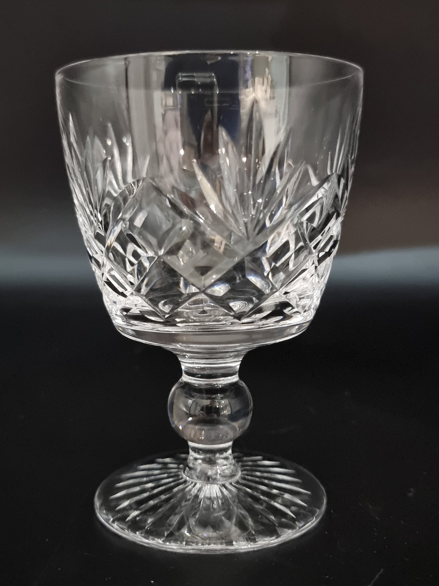 Stunning vintage set of 6 Stuart Crystal small Wine Glasses. Ludlow Pattern. 175ml