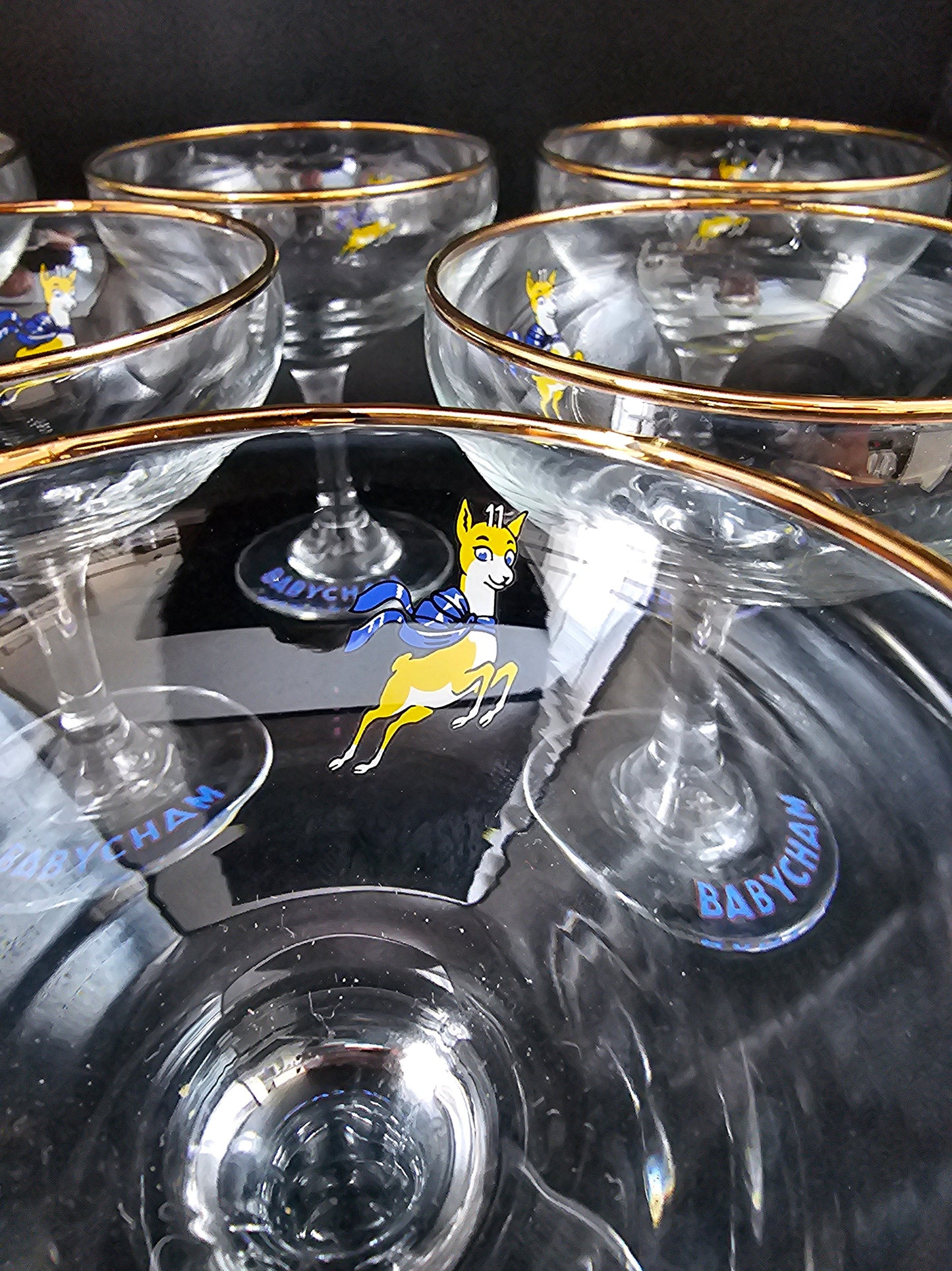 1970's Babycham coupes, set of 6