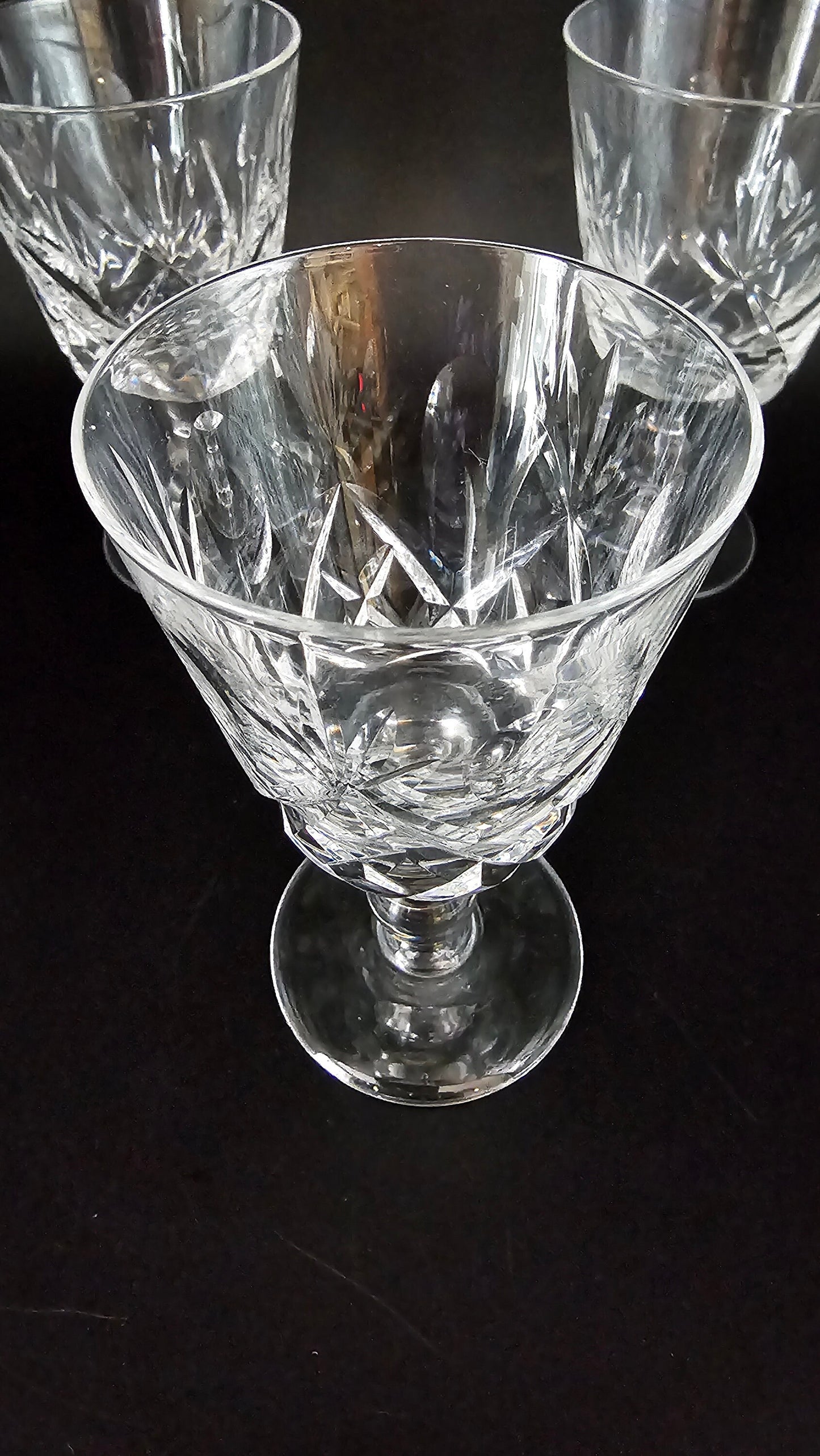 Royal Brierly set of 5 small Vintage Crystal sherry or Port glasses