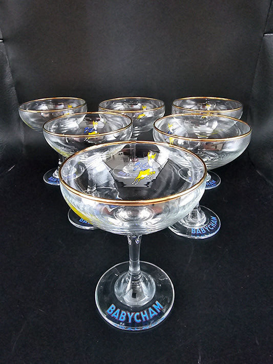 1970's Babycham coupes, set of 6