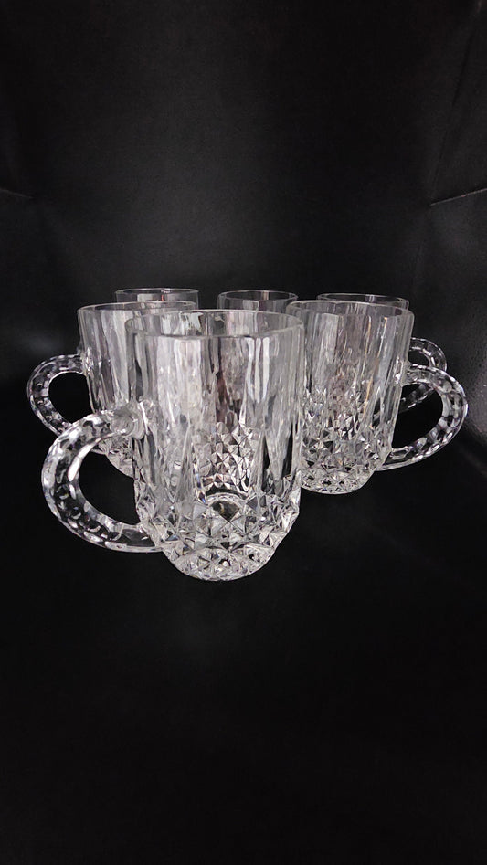 Crystal D'Adriana set of 6 crystal Beer Glasses